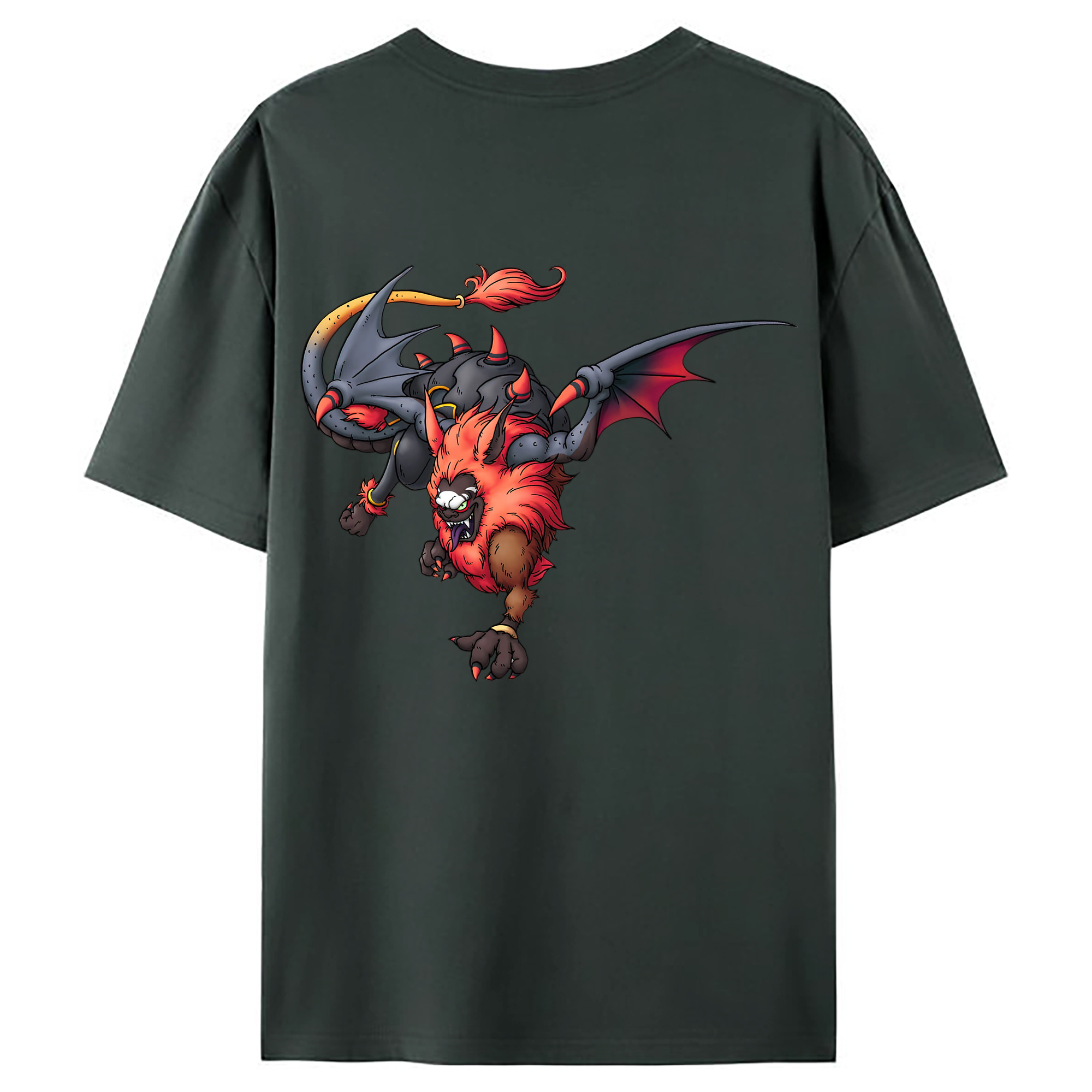 （画像用） ドラゴンクエスト Doragon Kuesuto Dragon Quest 綿100％ メンズ半袖Tシャツ（バックプリント） 通気性